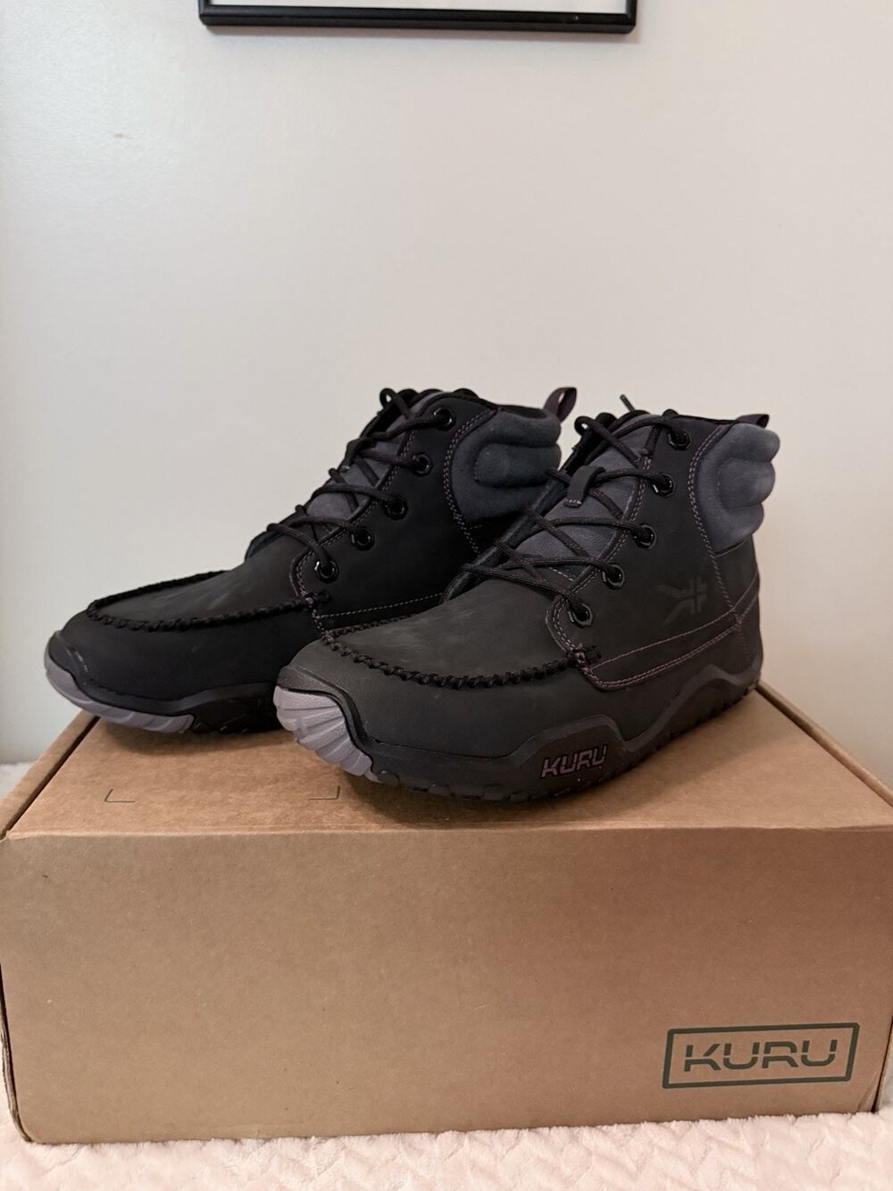 Kuru Womens Quest Orthopedic Black Fig Outdoor Hiking Boots Shoes Size 10.5
